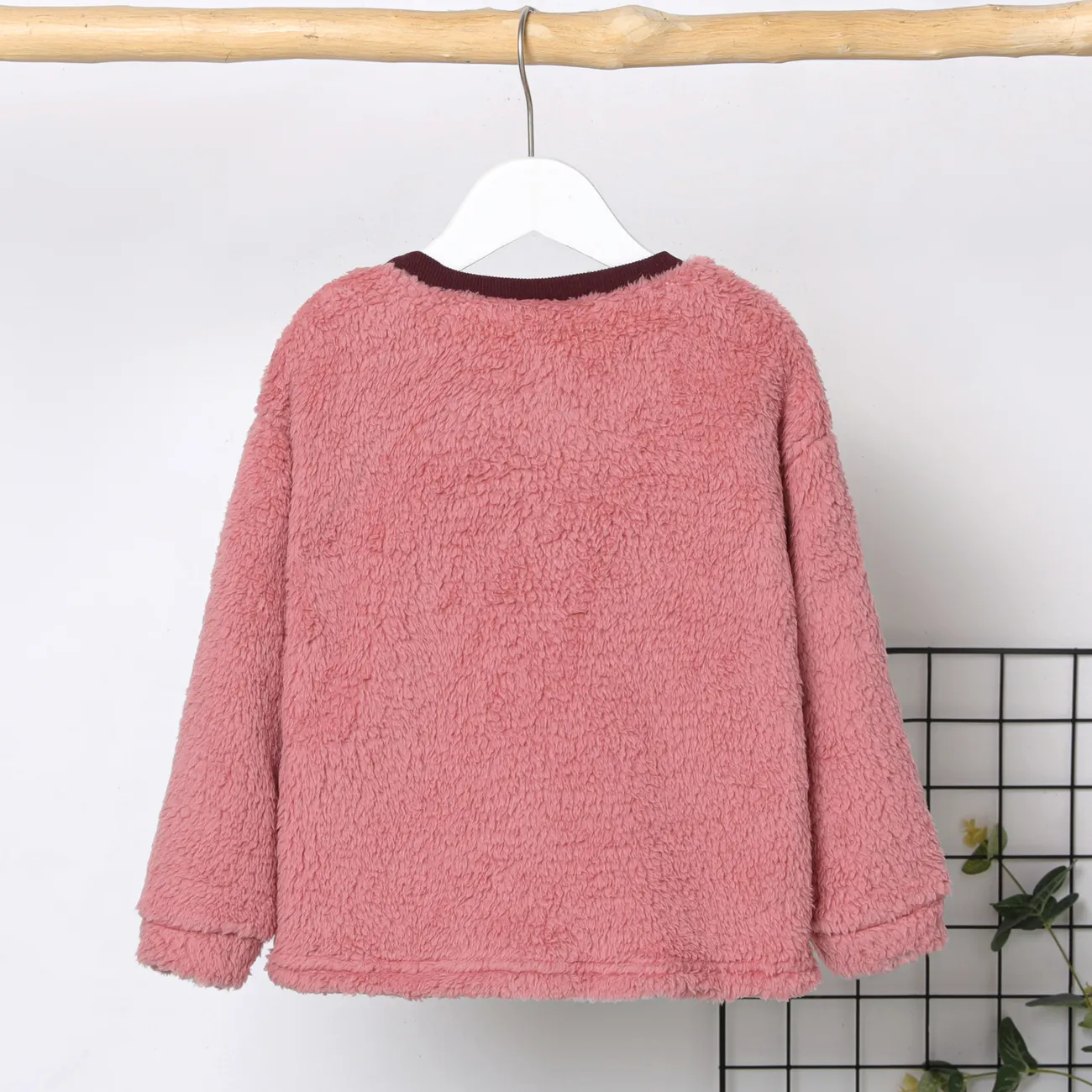 Kinder Mädchen Stoffnähte Pullover Sweatshirts rot big image 1