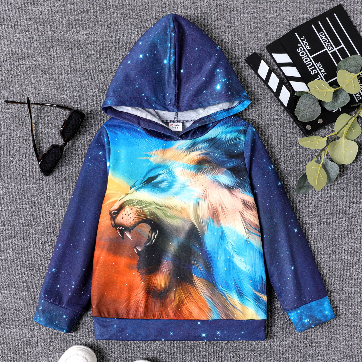 

Kid Boy Animal Print Hoodie Sweatshirt