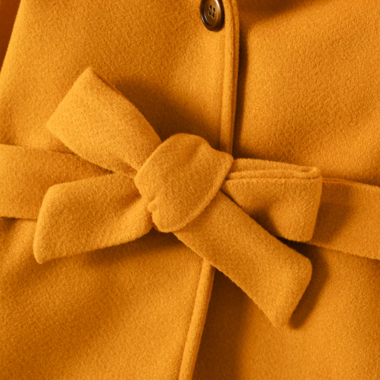 casaco com capuz de pele sintética elegante para menina/menino infantil Castanho big image 1
