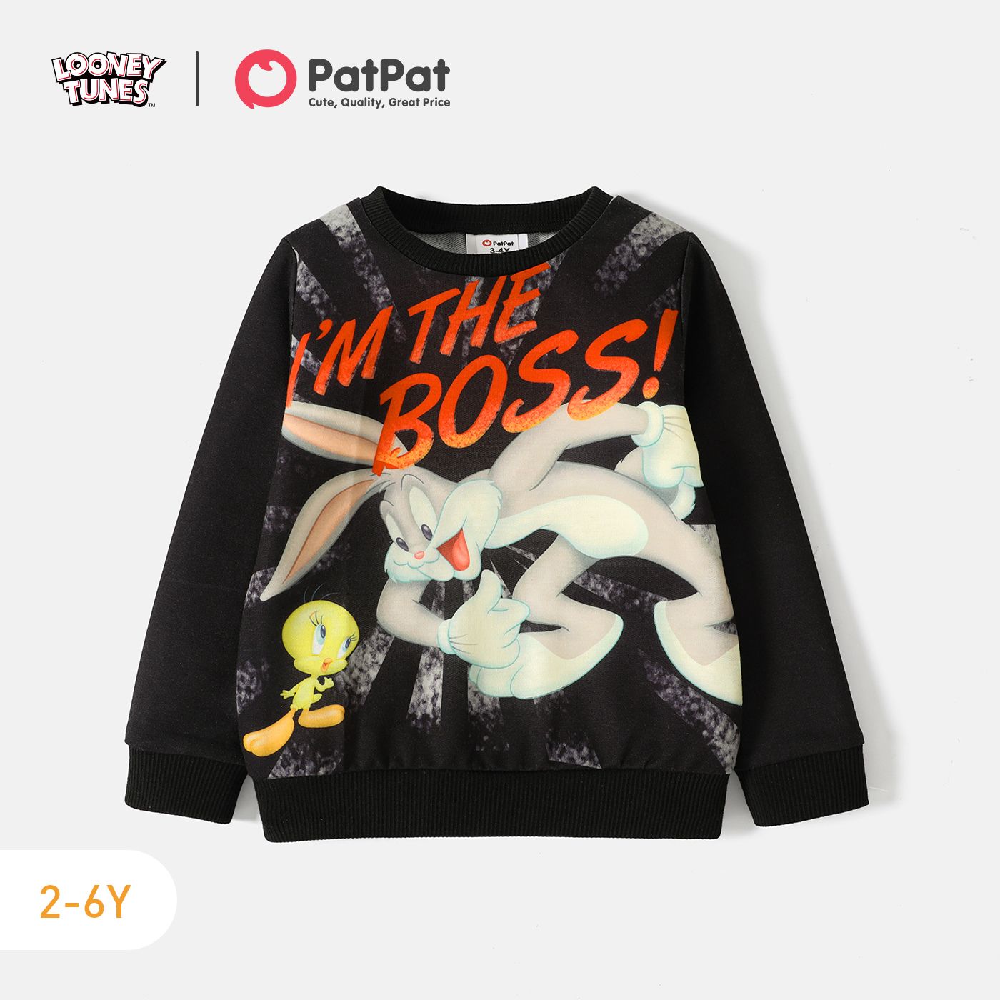 

Looney Tunes Toddler Boy Letter Print Pullover Sweatshirt