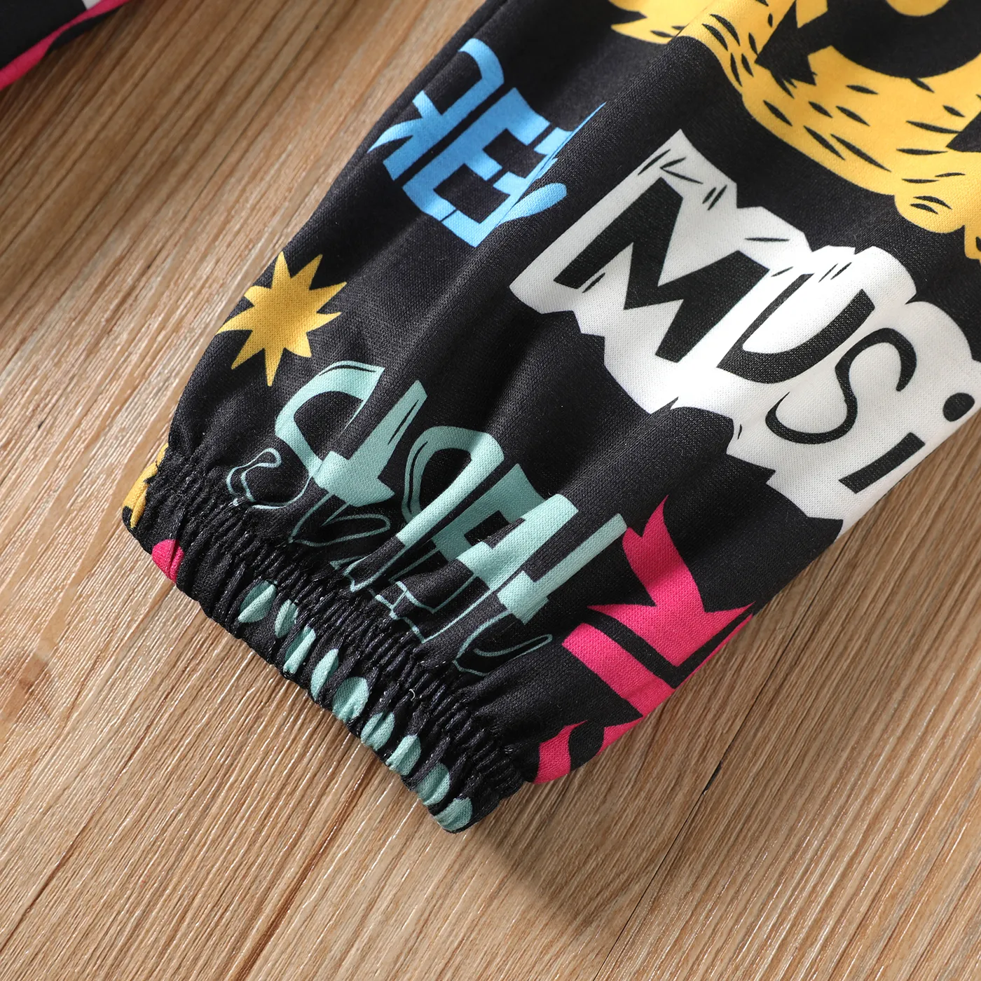Kid Boy Painting Allover Print Elasticized Pants Multi-color image 3