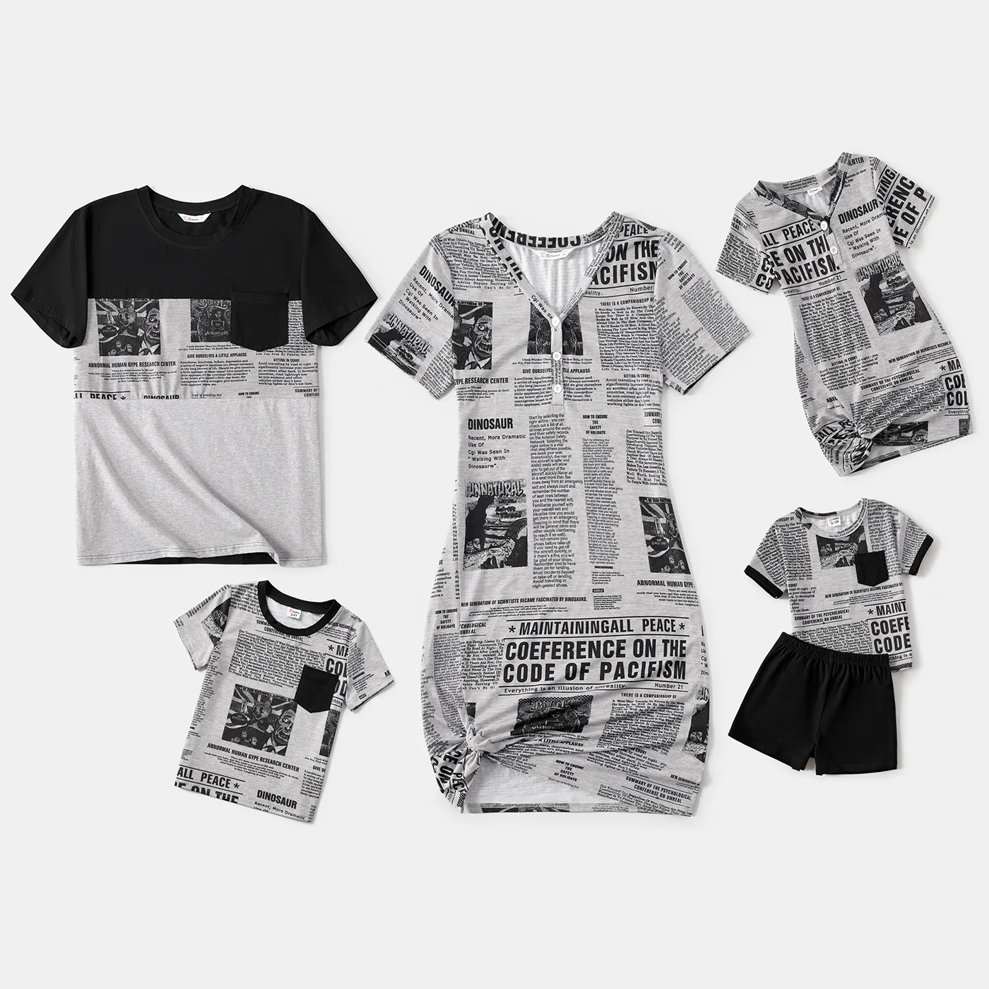 Look de família Manga curta Conjuntos de roupa para a família Conjuntos meio image 2