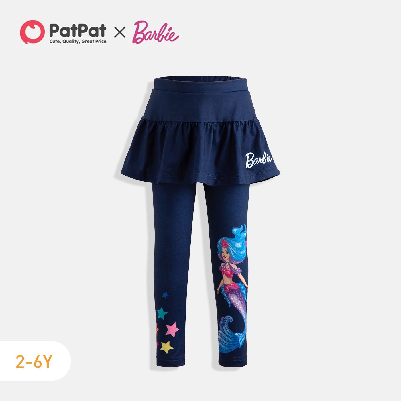 

Barbie Toddler Girl Star Print Ruffle Skirt Leggings