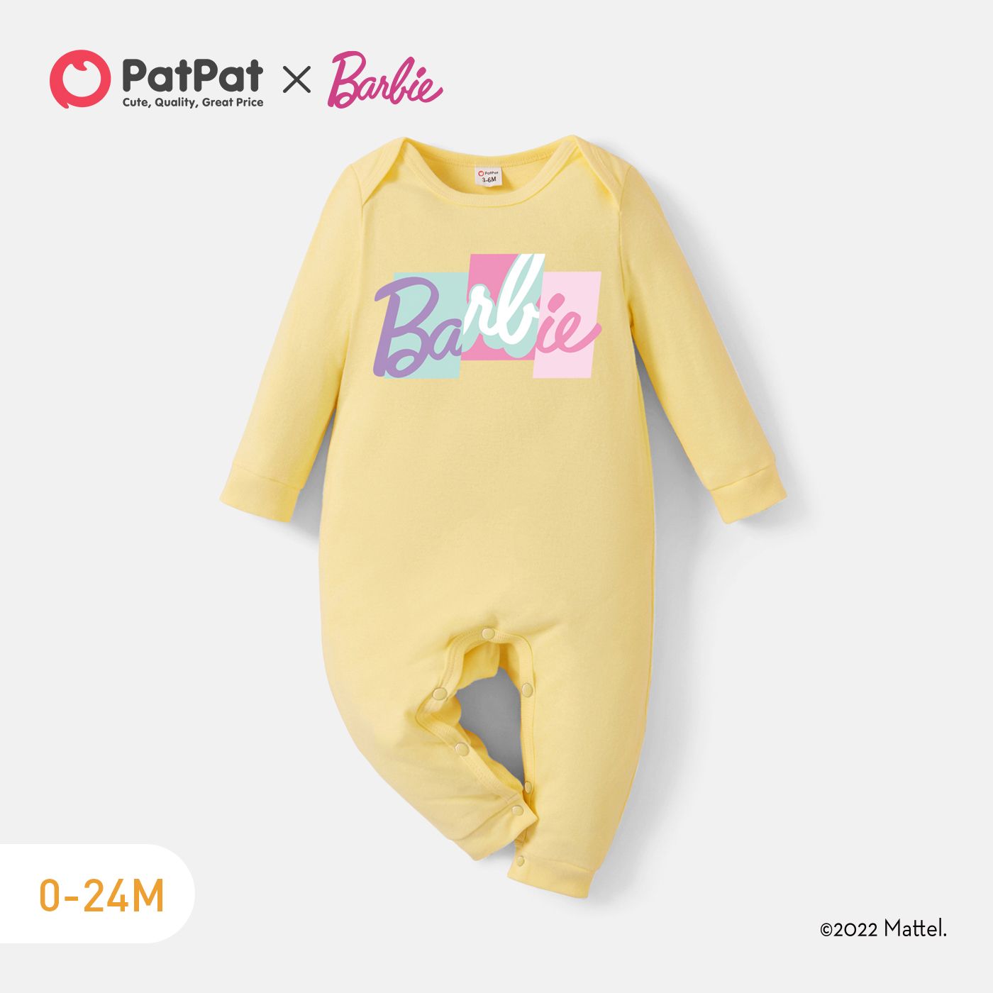

Barbie Baby Girl 100% Cotton Long-sleeve Graphic Jumpsuit