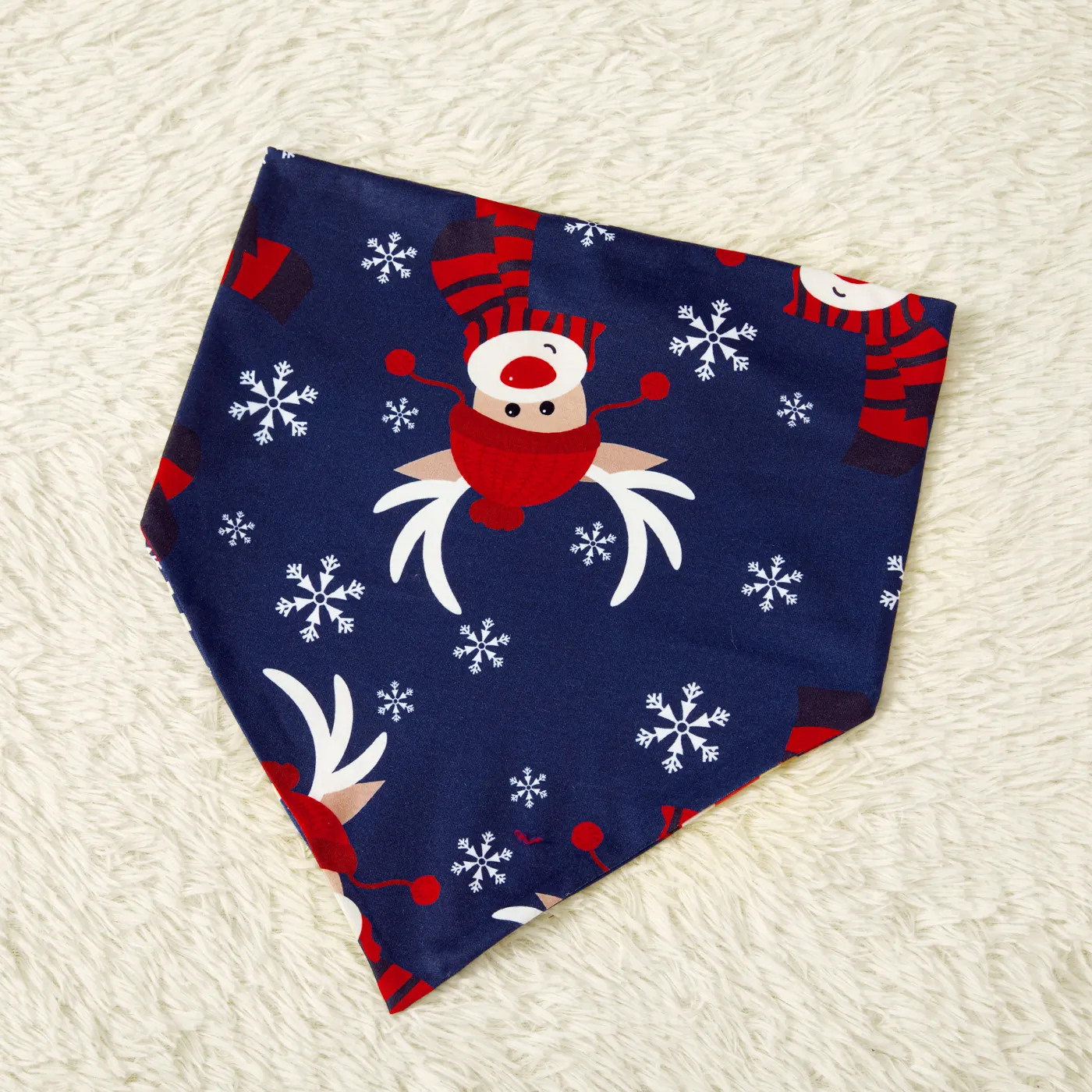 Merry Xmas Letters And Reindeer Print Navy Family Matching Long-sleeve Pajamas Sets (Flame Resistant)