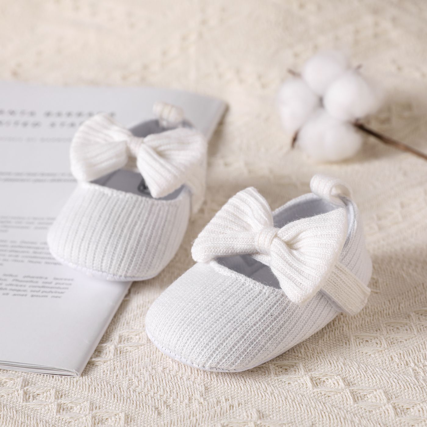 Baby / Toddler Bow Decor White Prewalker Shoes
