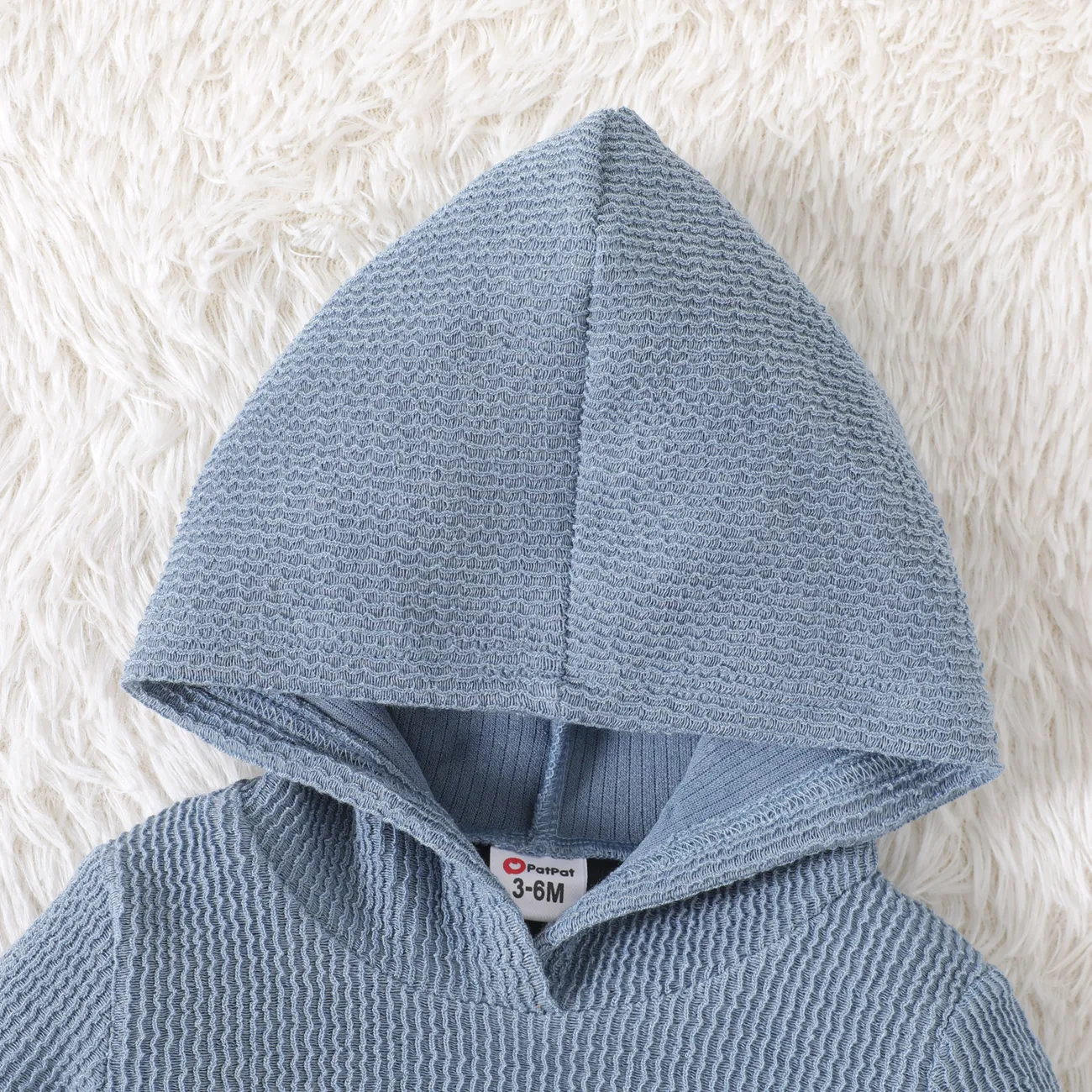 Baby Unisex Mit Kapuze Basics Langärmelig Sweatshirts blau big image 1