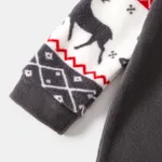 Christmas Family Matching Deer & Letter Embroidered Raglan-sleeve Thickened Polar Fleece Pajamas Sets (Flame Resistant)  image 5