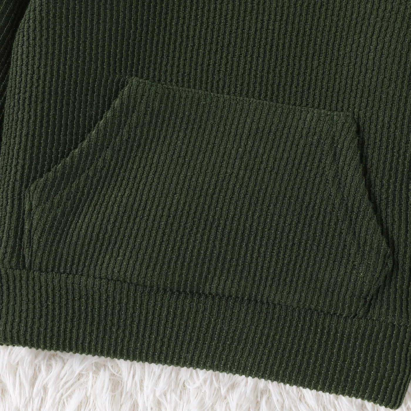 Baby Boy/Girl Solid Textured Long-sleeve Hoodie  image 4