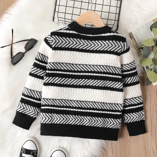 Kid Boy Stripe Colorblock Knit Sweater