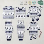 Christmas Family Matching Allover Blue Print Long-sleeve Naia™ Pajamas Sets (Flame Resistant)  image 2
