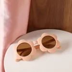Kindermode Blumenform Rahmen dekorative Brille (mit Brillenetui) rosa