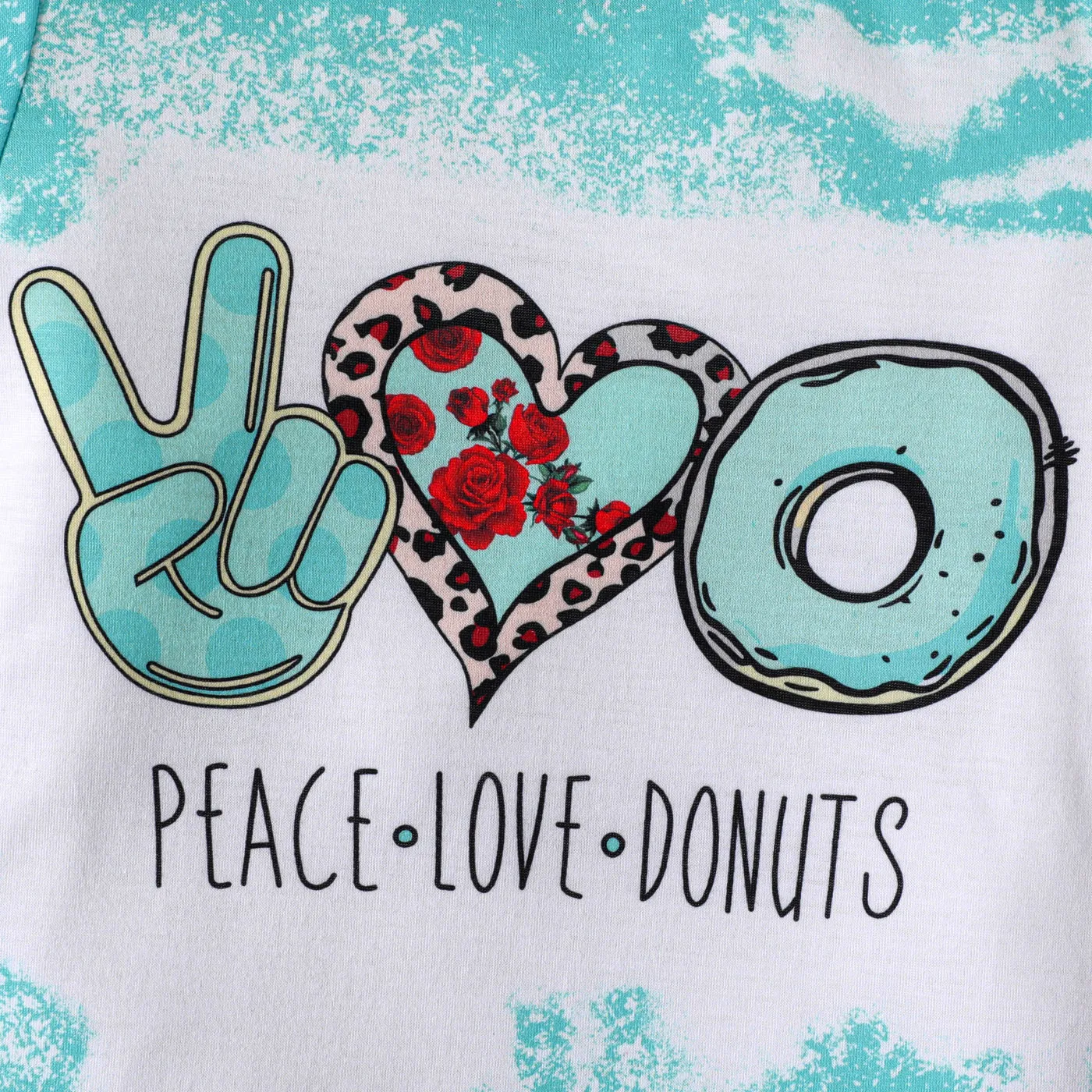 Kid Girl Letter Print Tie Dye Short-sleeve Tee  image 3