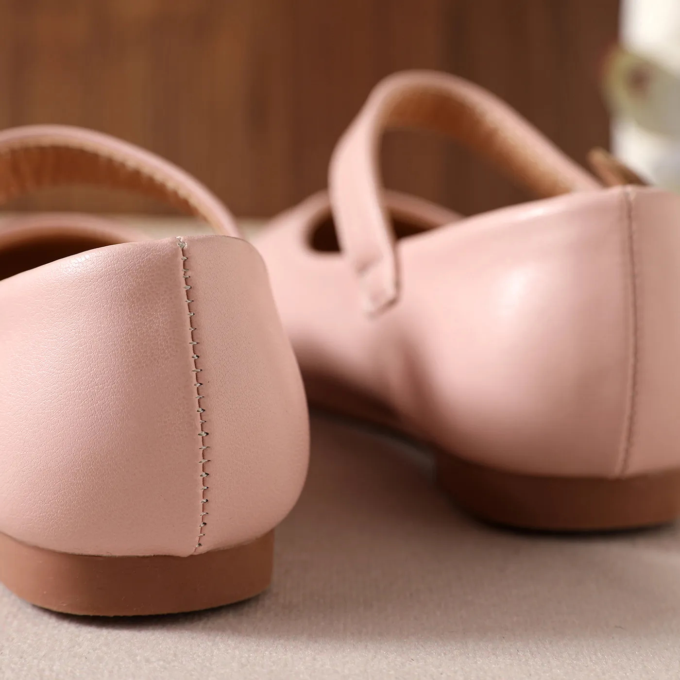 Toddler / Kid Glitter Butterfly Decor Flat Mary Jane Shoes Light Pink image 4