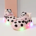Toddler Polka Dots Pattern Cartoon Panda LED Sneakers  image 2