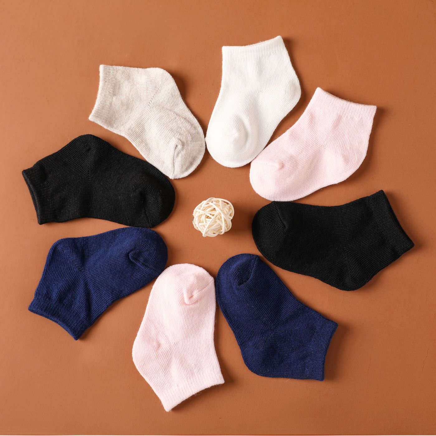 

5-pairs Baby Solid Socks Set