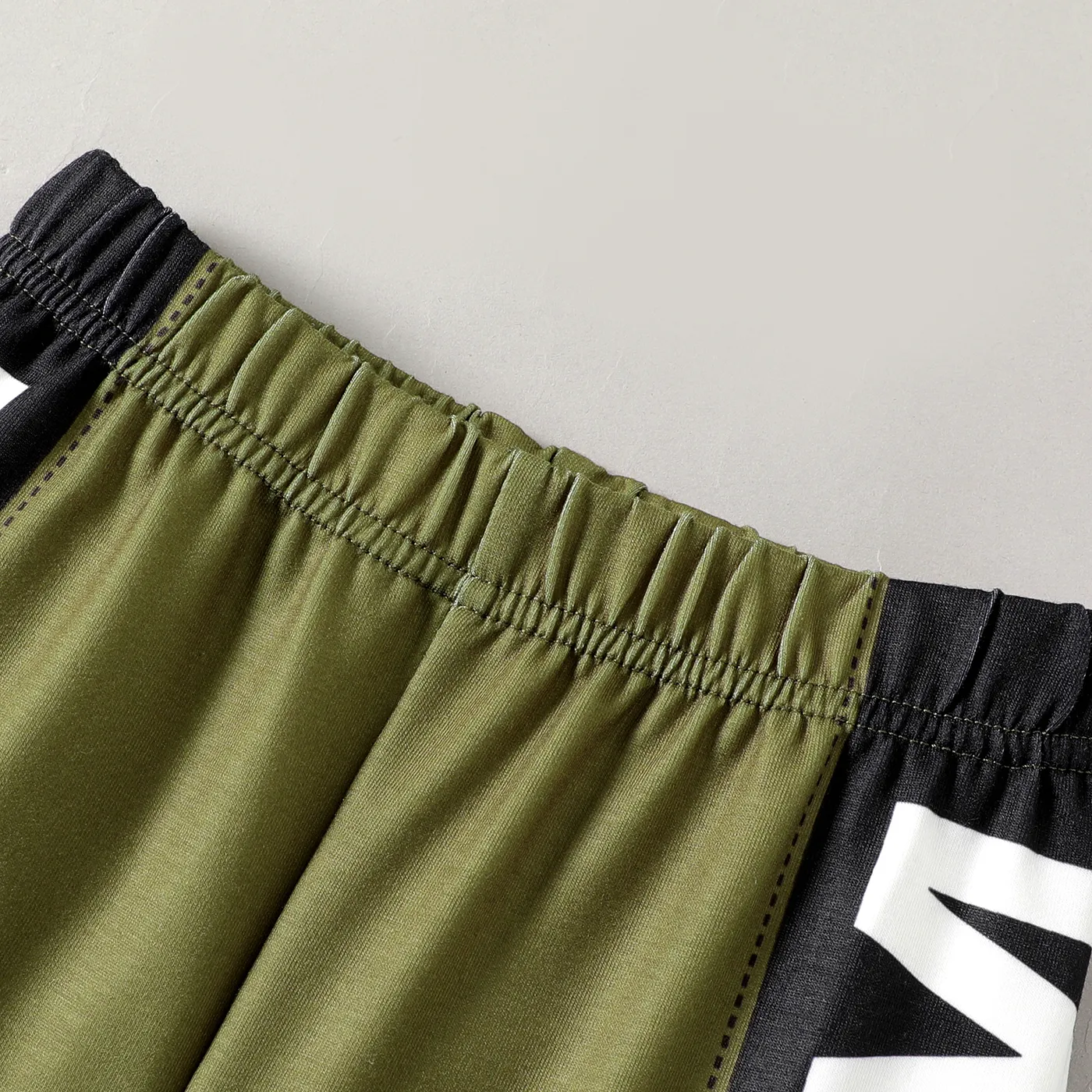 Kid Boy Letter Print Colorblock Elasticized Pants  image 3