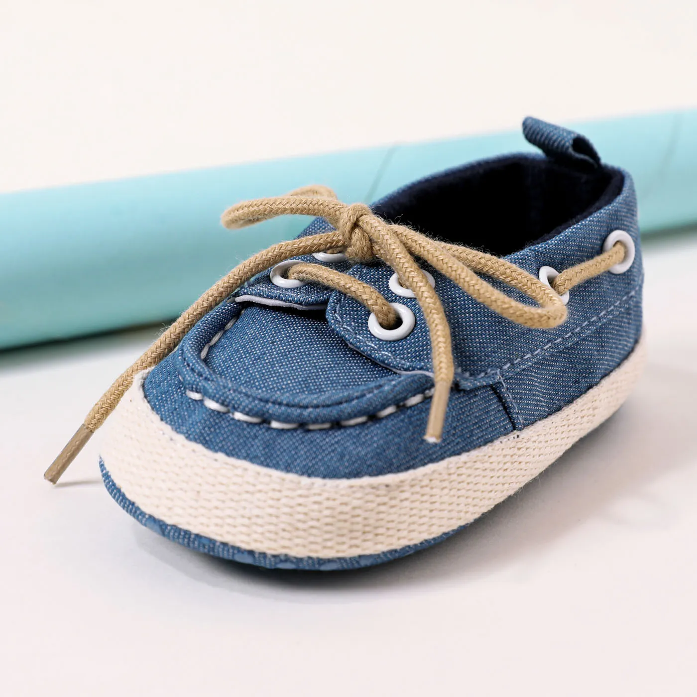 Baby / Toddler Lace Up Denim Prewalker Shoes  image 2