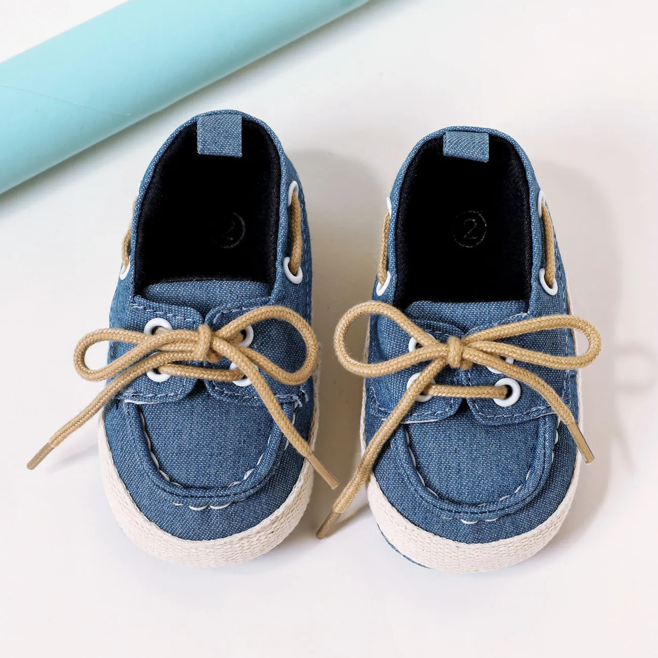 Baby / Toddler Lace Up Denim Prewalker Shoes  big image 1