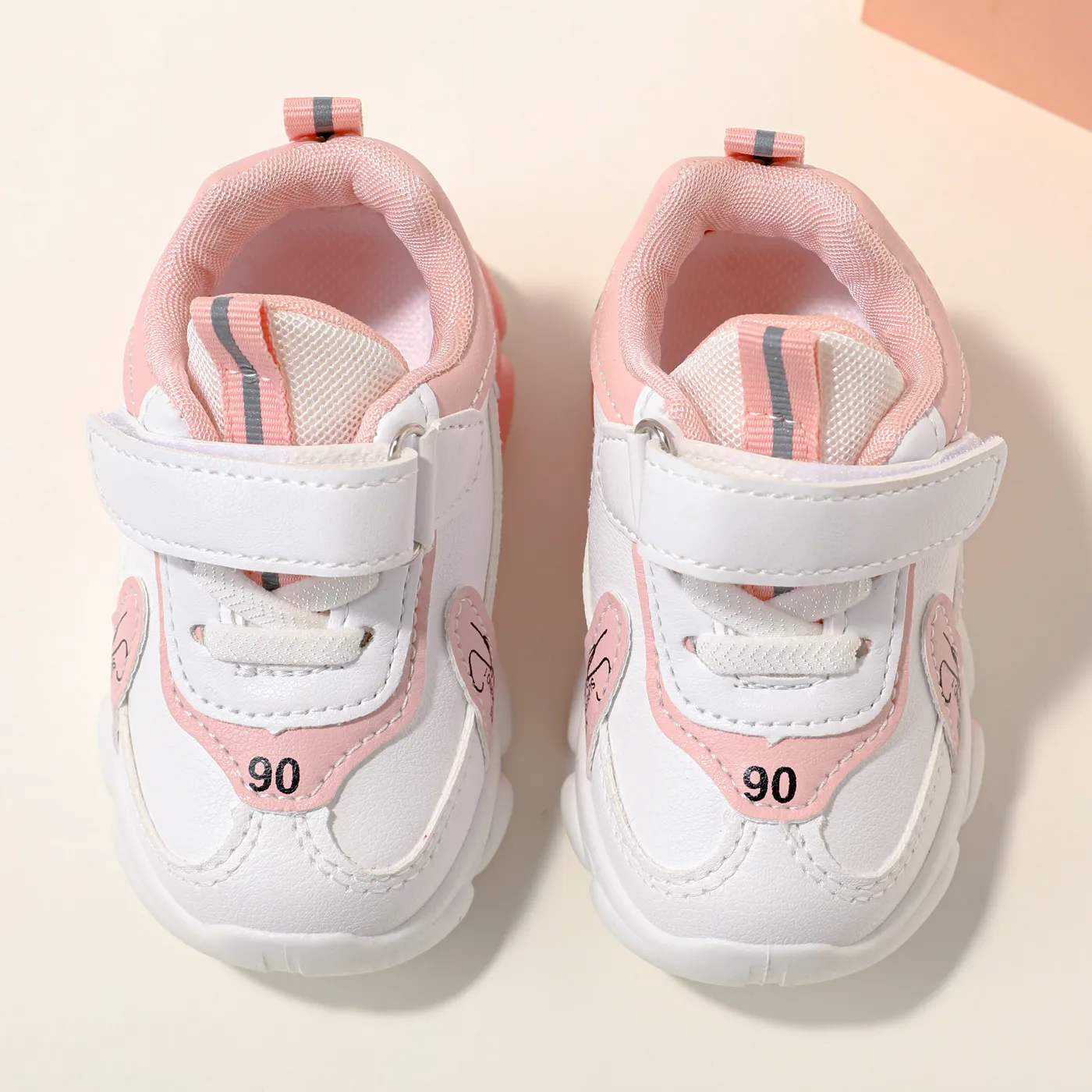 Toddler / Kid Letter Patch Pink Chunky Sneakers  image 2
