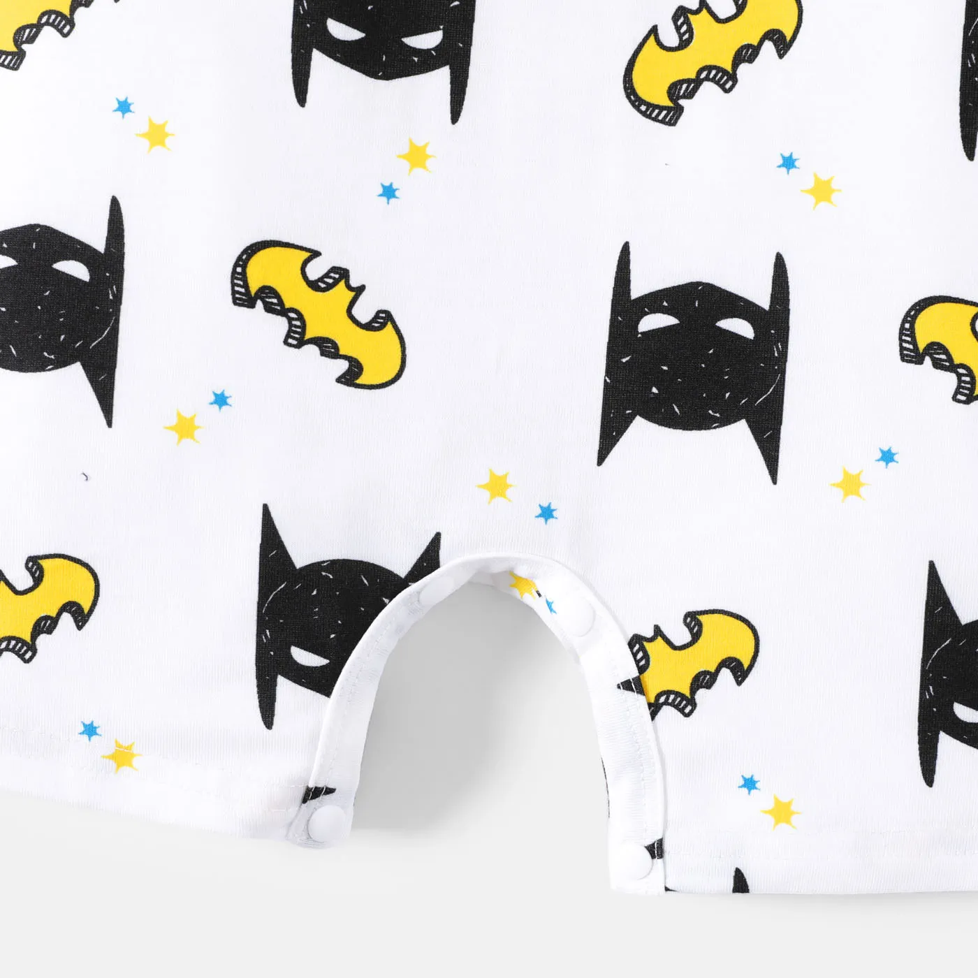 Justice League Baby Boy Allover Print Tank Romper BlackandWhite image 5