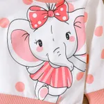 Baby Boy/Girl Elephant Print Polka Dot/Striped Long-sleeve Sweatshirt  image 5