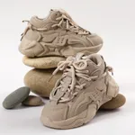 Toddler / Kid Lace Up Front Thermal Chunky Sneakers Beige