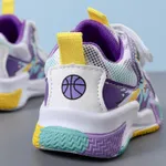 Toddler / Kid Letter Detail Purple Mesh Breathable Sneakers  image 4