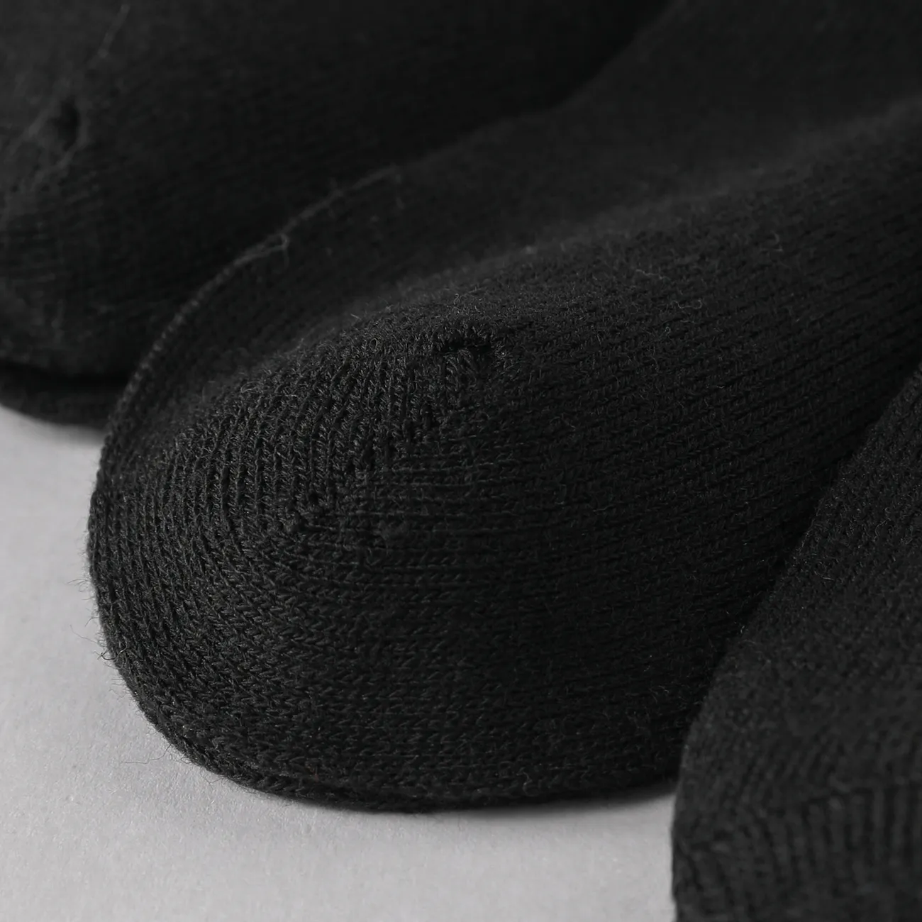 5 paires Chaussettes solides Bébé / Tout-petit / Enfant Noir big image 1