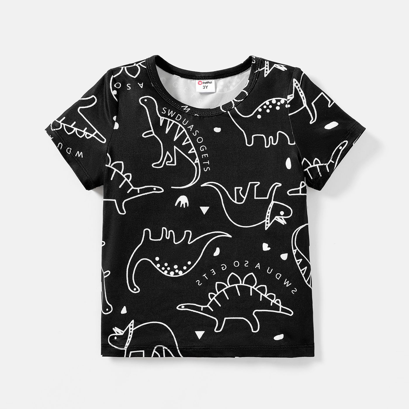 

Eco-friendly RPET Fabric Toddler Boy Pretty Animal Dinosaur Print Short-sleeve Tee