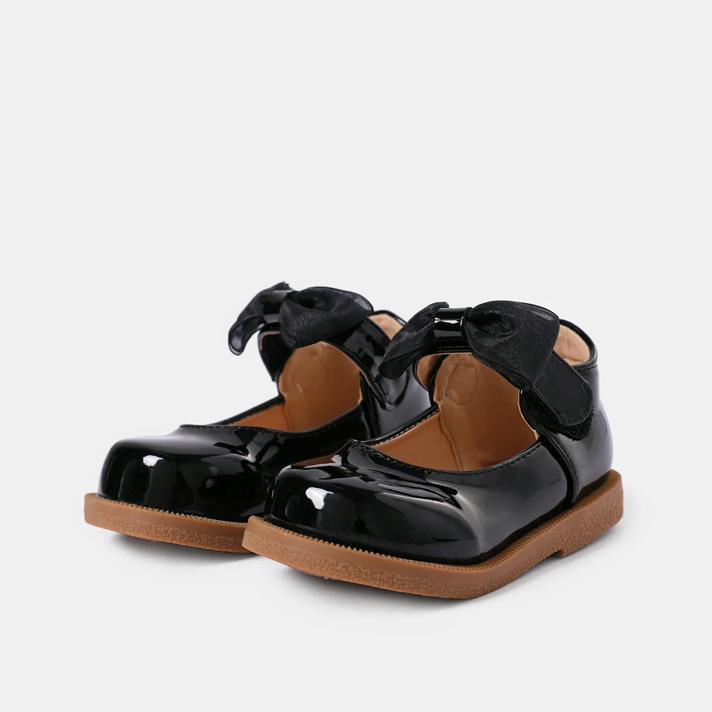 Toddler / Kid Bow Decor Black Flats Black image 3
