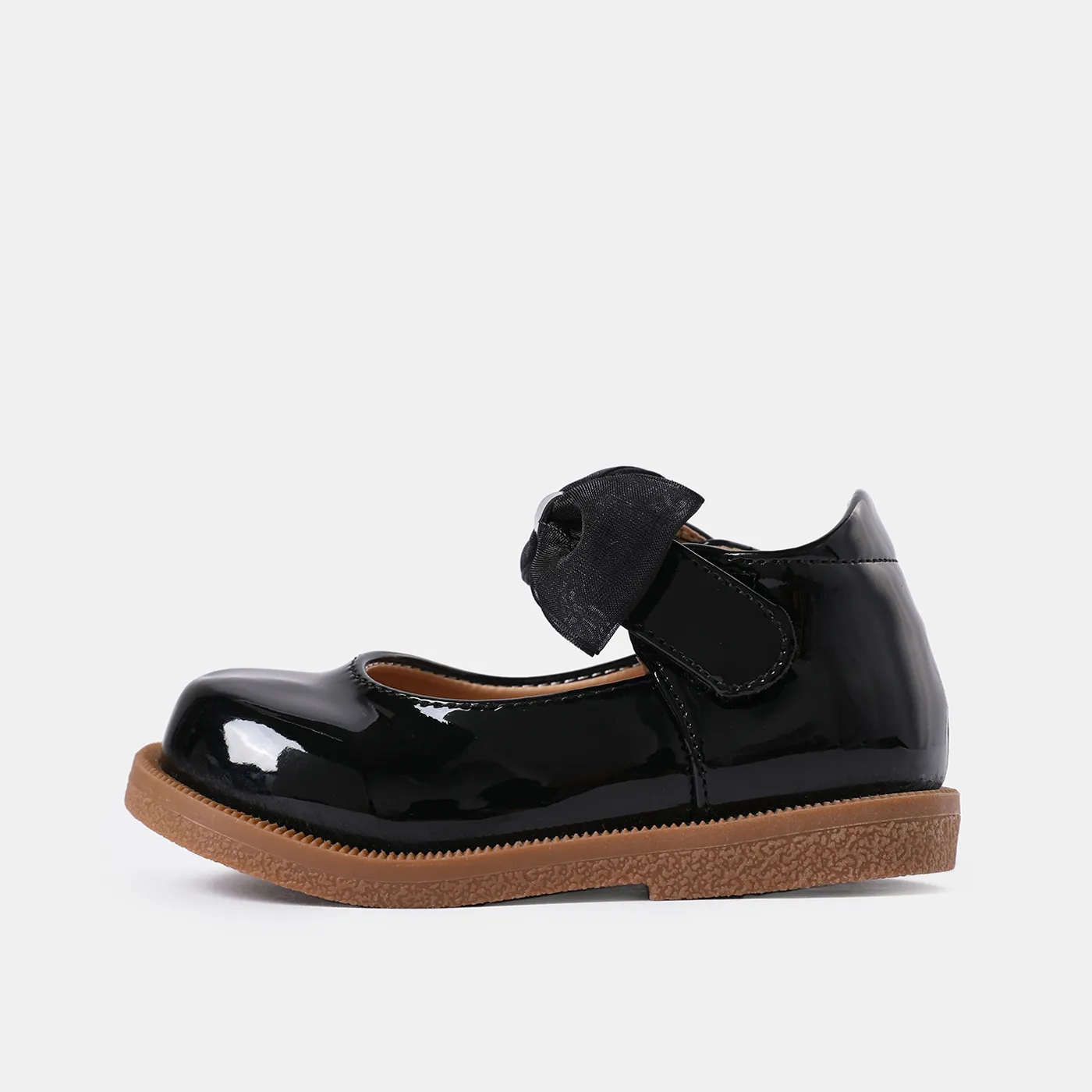 Toddler / Kid Bow Decor Black Flats Black image 2