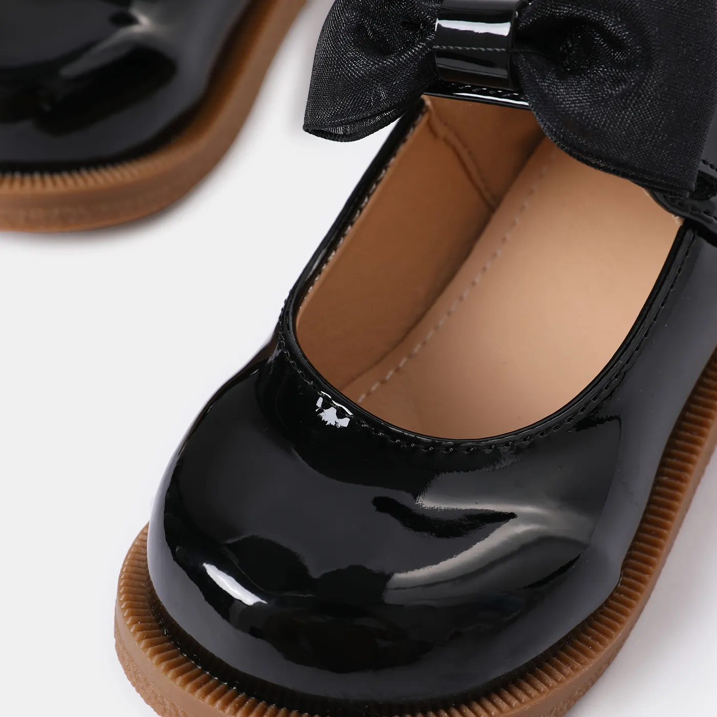 Toddler / Kid Bow Decor Black Flats Black image 5