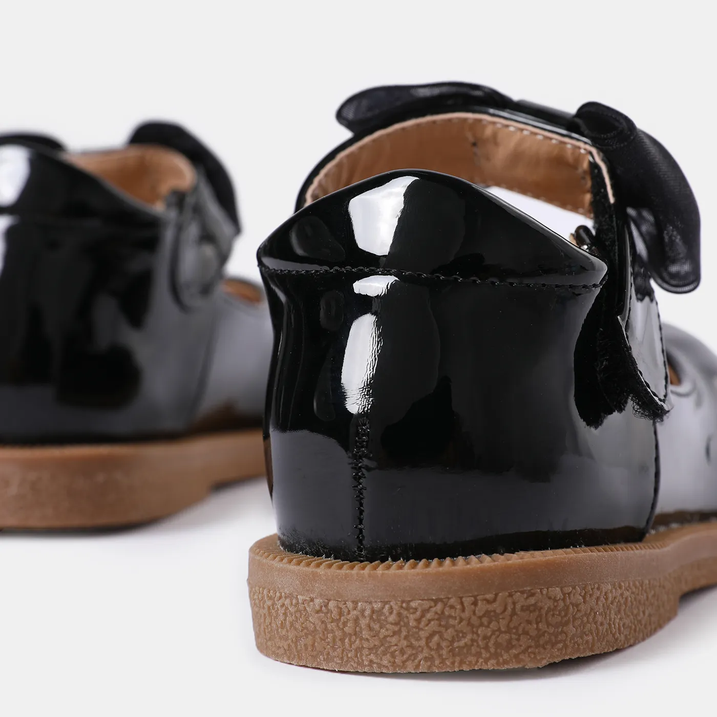 Toddler / Kid Bow Decor Black Flats Black image 4