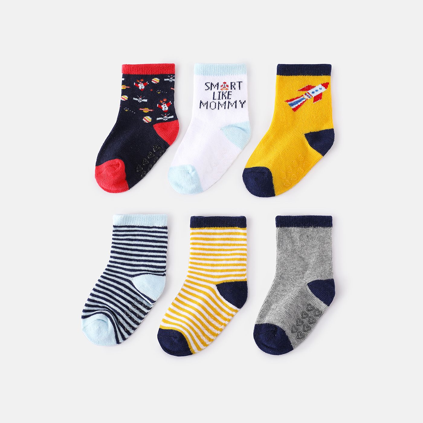 

6-pair Baby Various Pattern Crew Socks Set