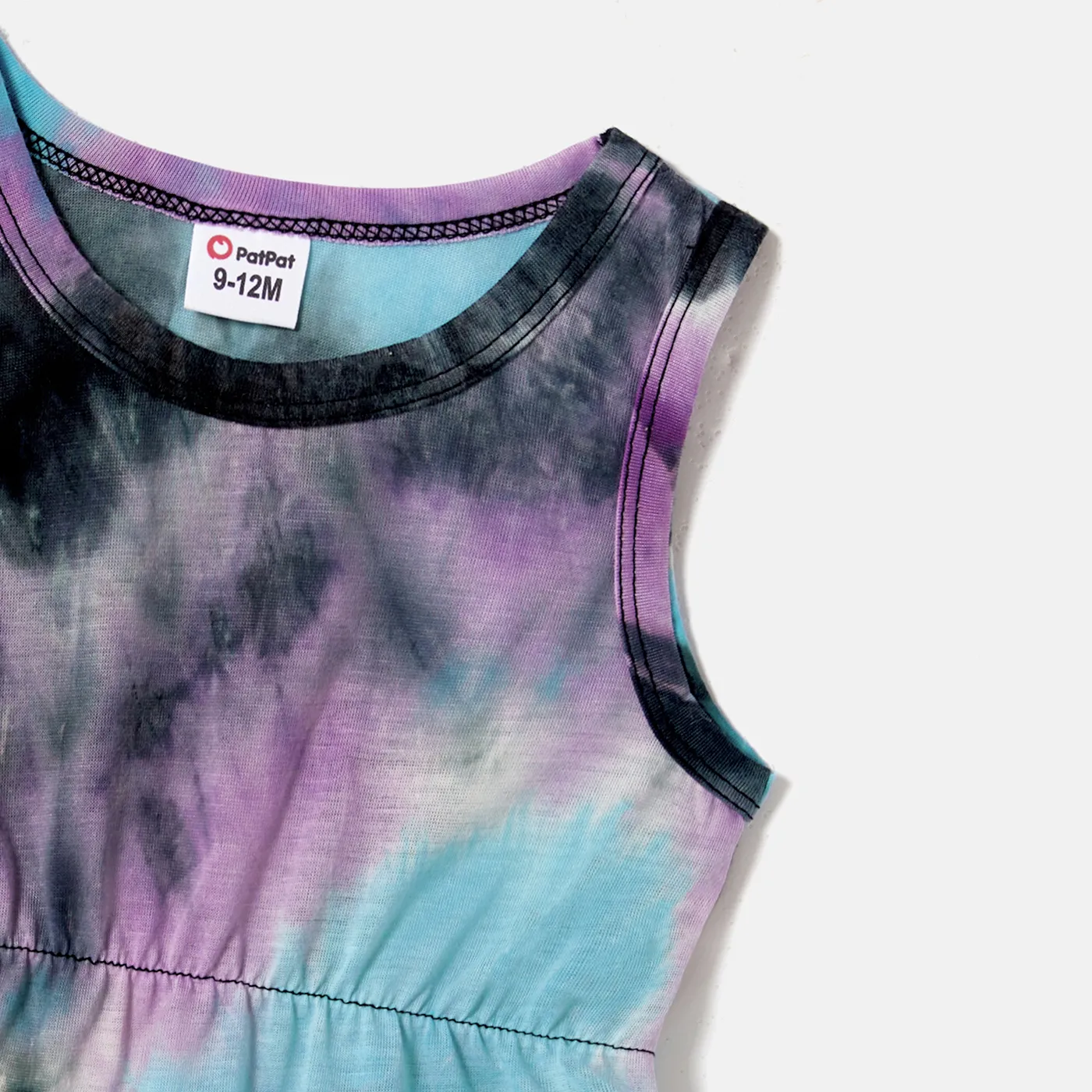 Family Matching Tie Dye Tank Dresses and Short-sleeve T-shirts Sets  image 3