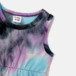 Family Matching Tie Dye Tank Dresses and Short-sleeve T-shirts Sets  image 3