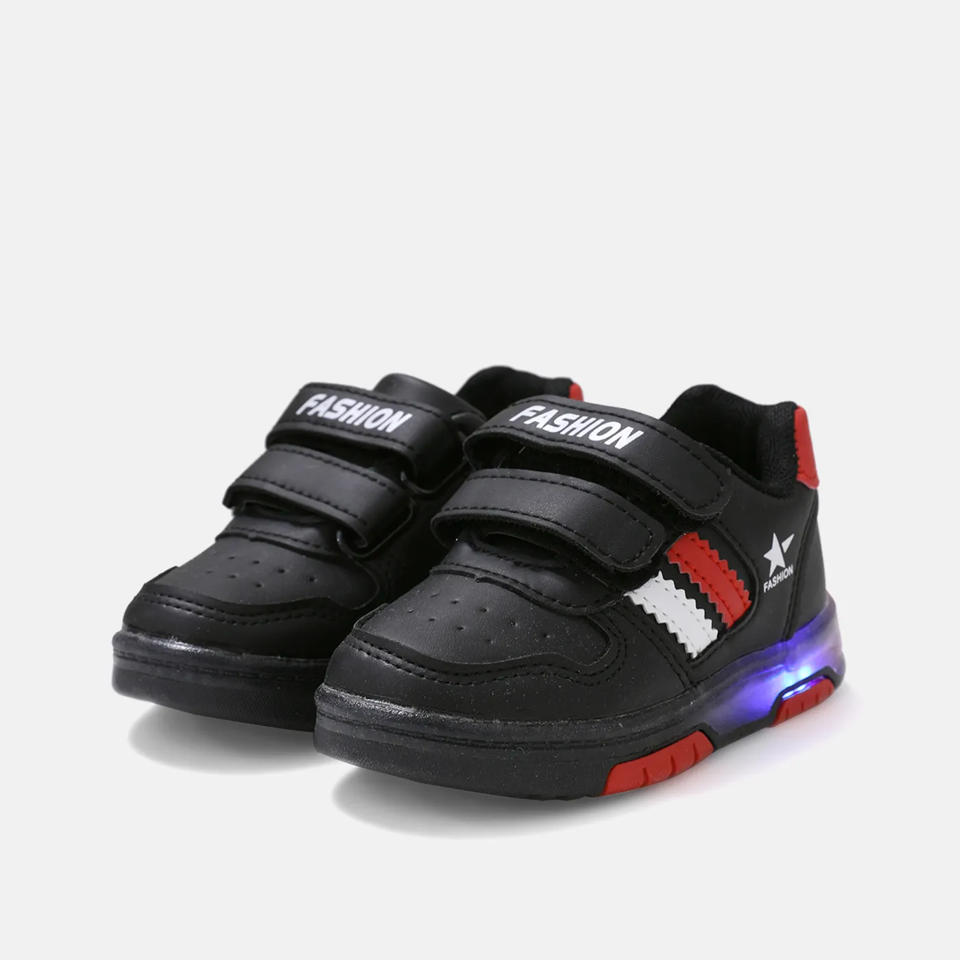 Toddler / Kid Letter Graphic Velcro LED Casual Shoes  image 1