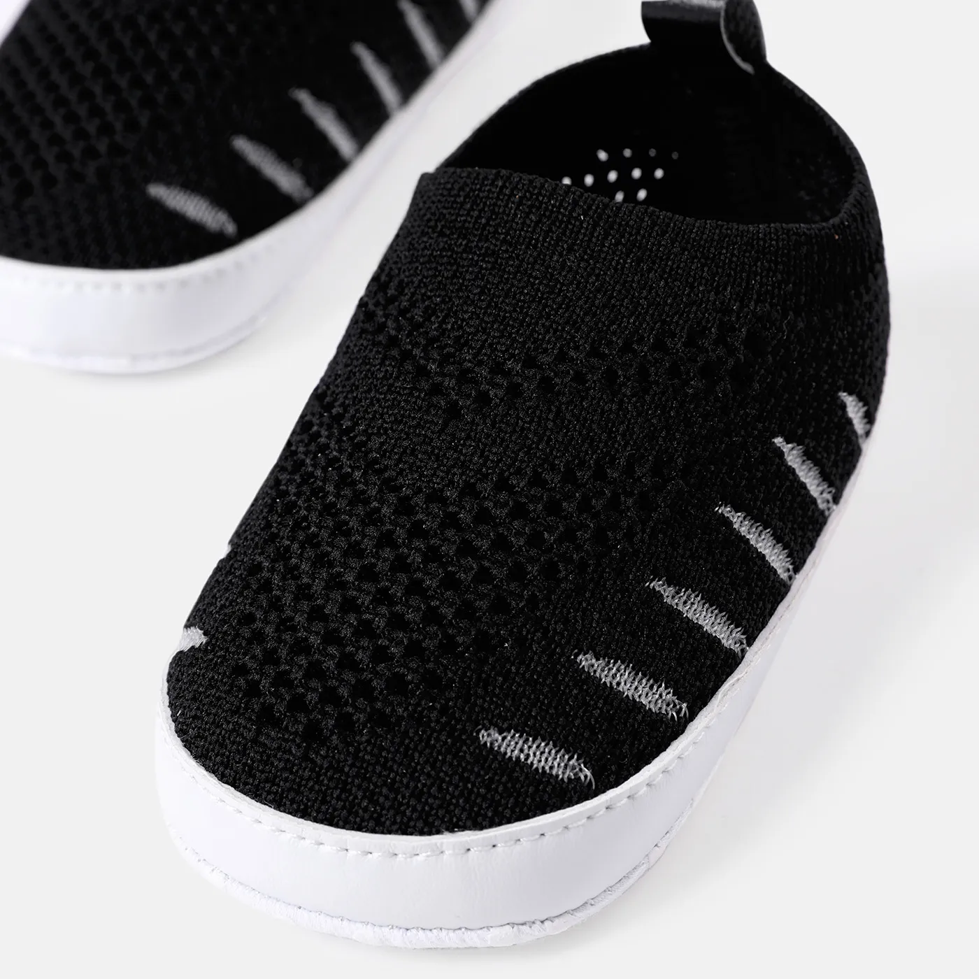 Baby / Toddler Stripe Detail Black Prewalker Shoes Black image 5