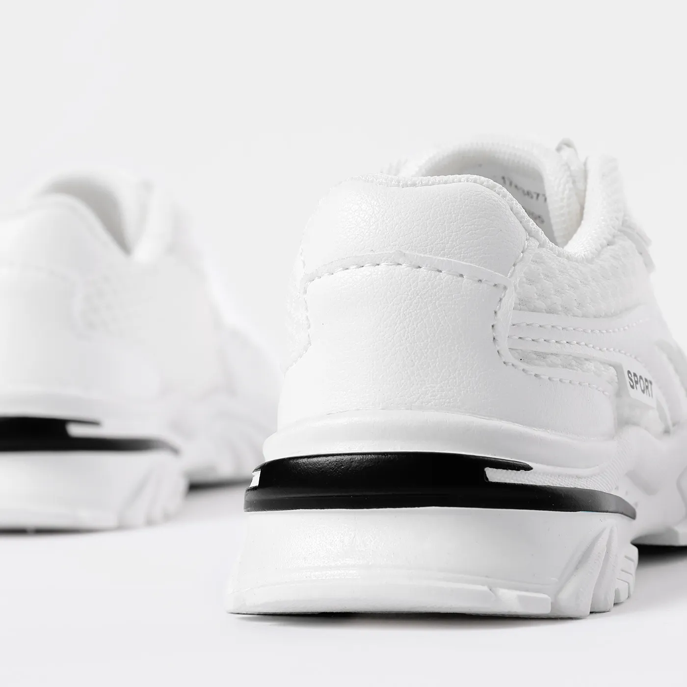 Toddler / Kid Mesh Panel Lace Up Sneakers White image 4