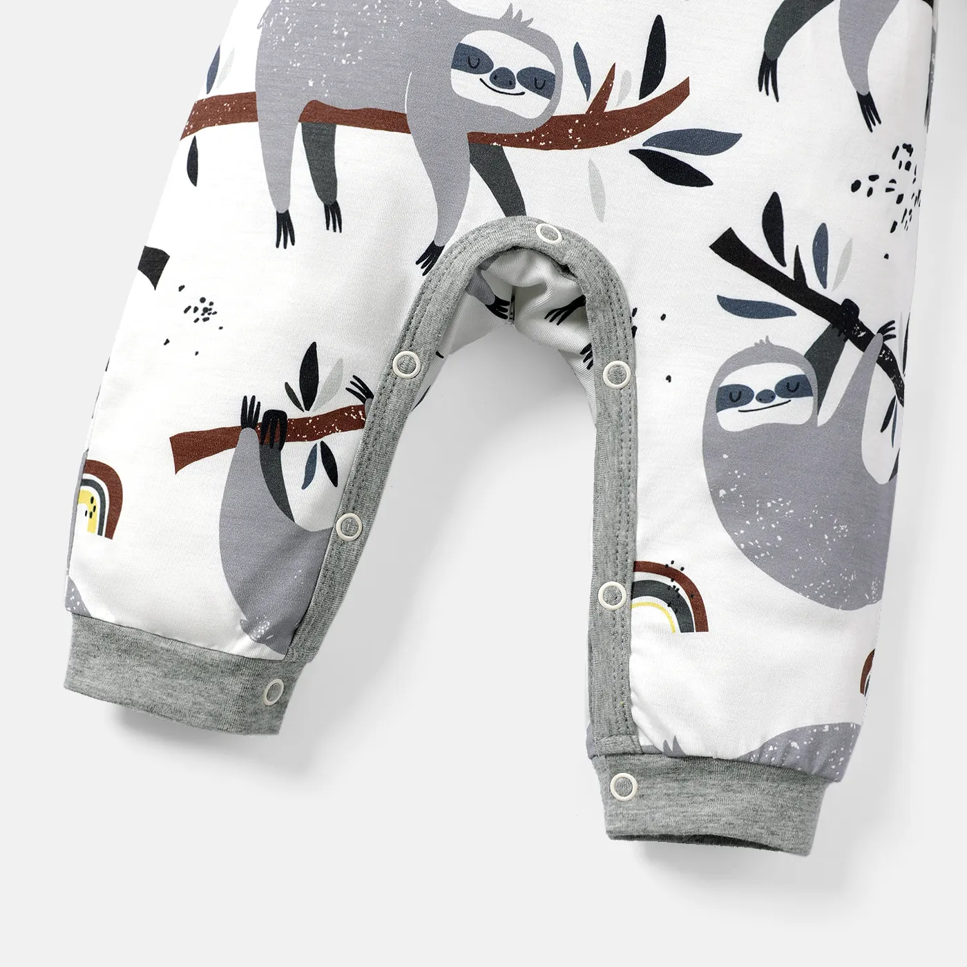 Naia™ Baby Boy Allover Sloth Print Long-sleeve Jumpsuit  image 6