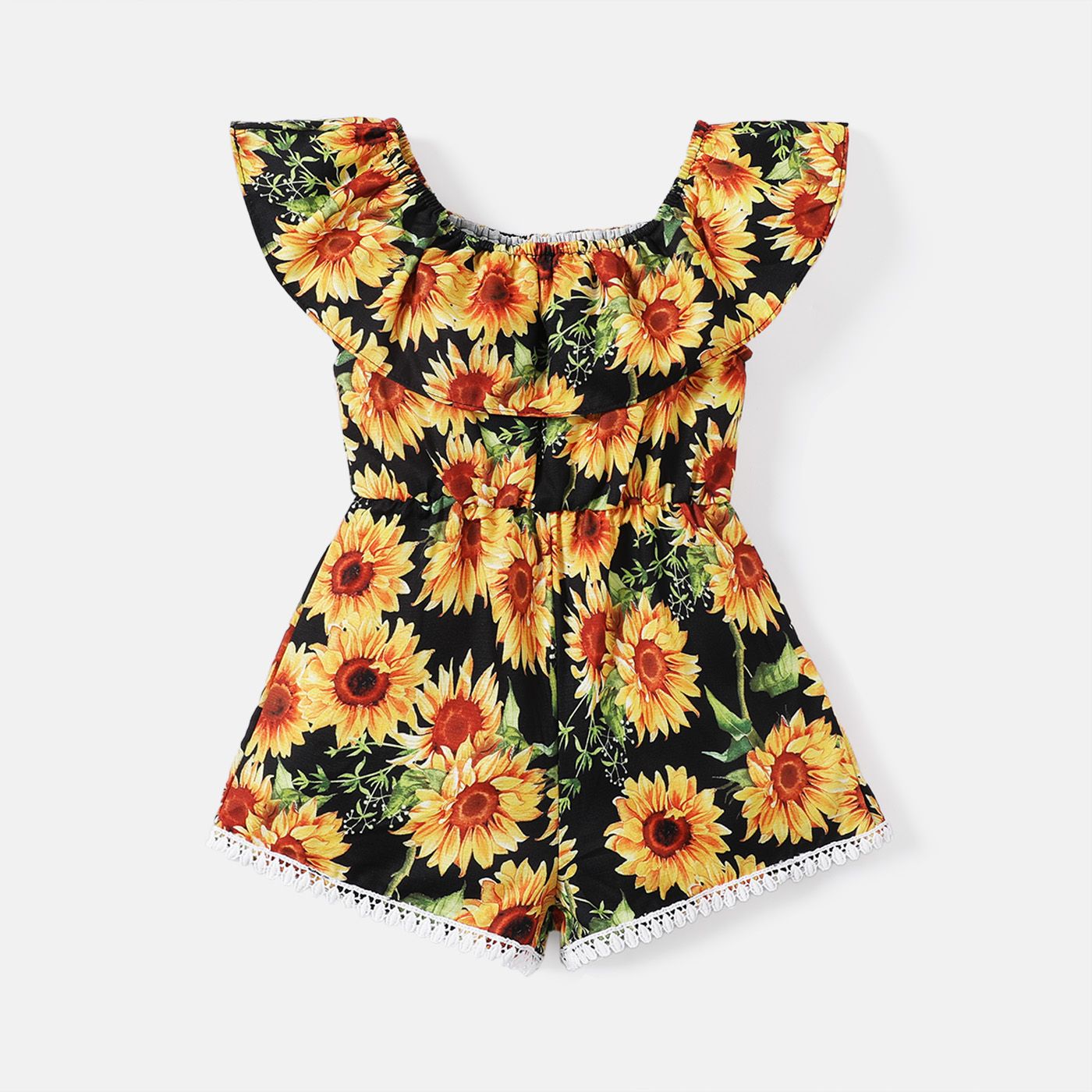 

Toddler Girl Flounce Floral Print Sleeveless Rompers
