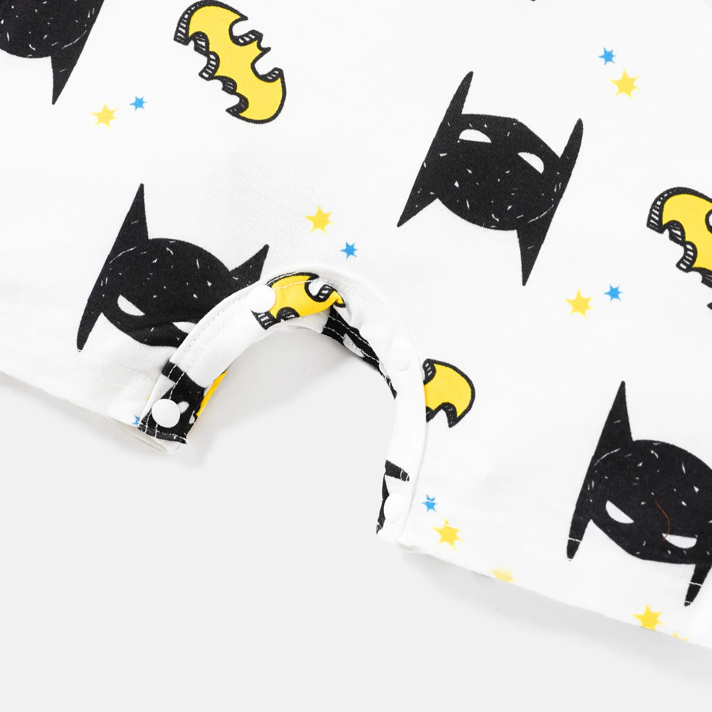 Justice League Baby Boy Allover Print Tank Romper BlackandWhite image 4