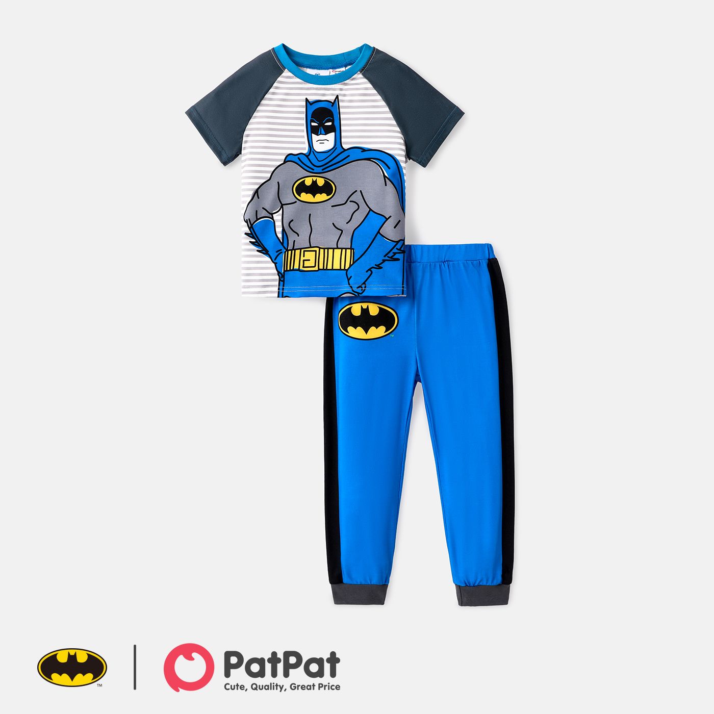 

Justice League 2pcs Toddler Boy Striped Raglan Sleeve Tee and Pants Set