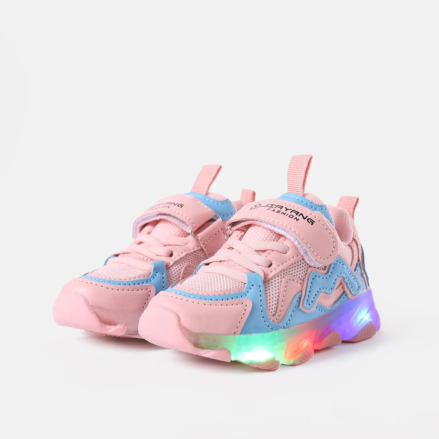 Toddler Two Tone LED Sneakers Pink image 2