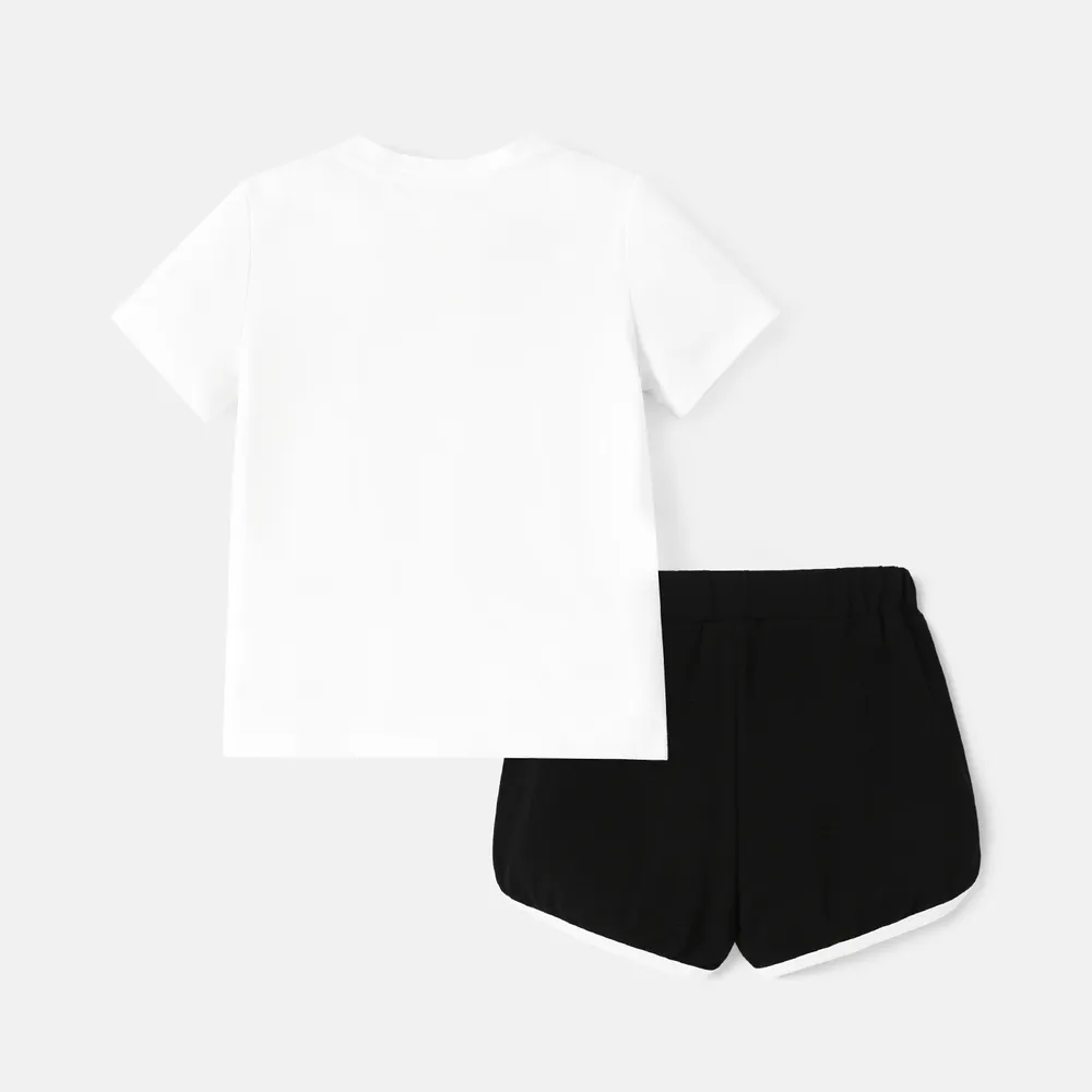 Helfer auf vier Pfoten 2 Stück Kleinkinder Mädchen Stoffnähte Kindlich Hund T-Shirt-Sets big image 3