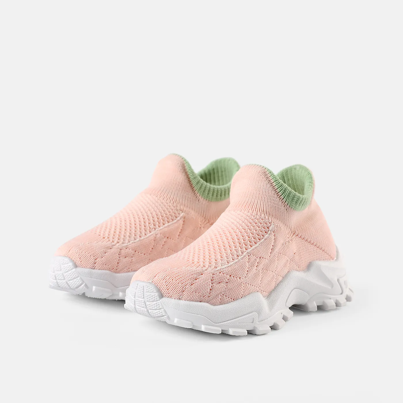 Toddler / Kid Pink Breathable Sock Sneakers Pink big image 1