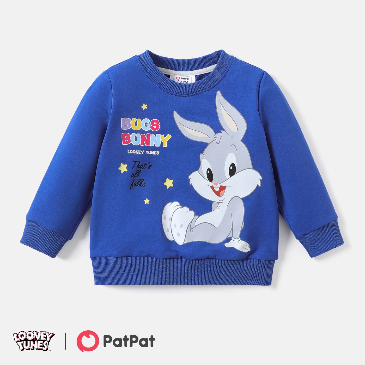 Looney Tunes Baby Boy/Girl Cartoon Animal Print Cotton Long-sleeve