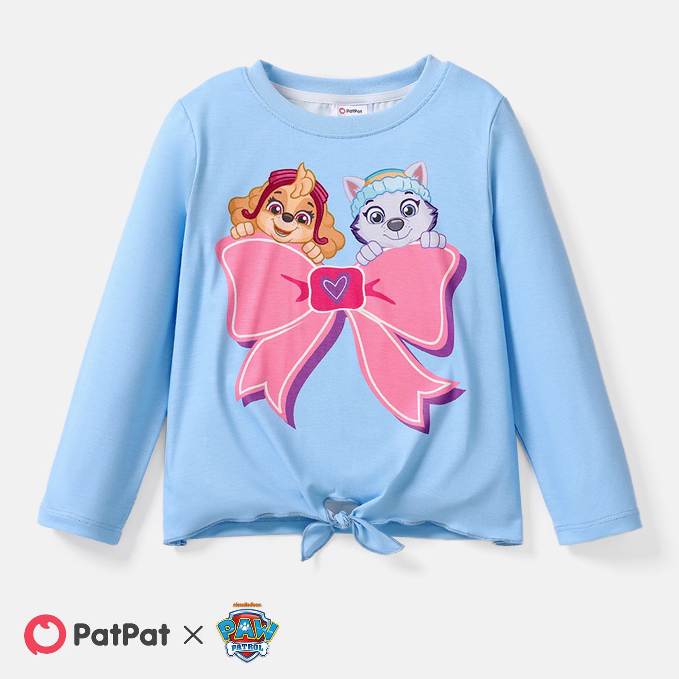 

PAW Patrol Toddler Girl Mother's Day Letter Print Tie Knot Long-sleeve Tee