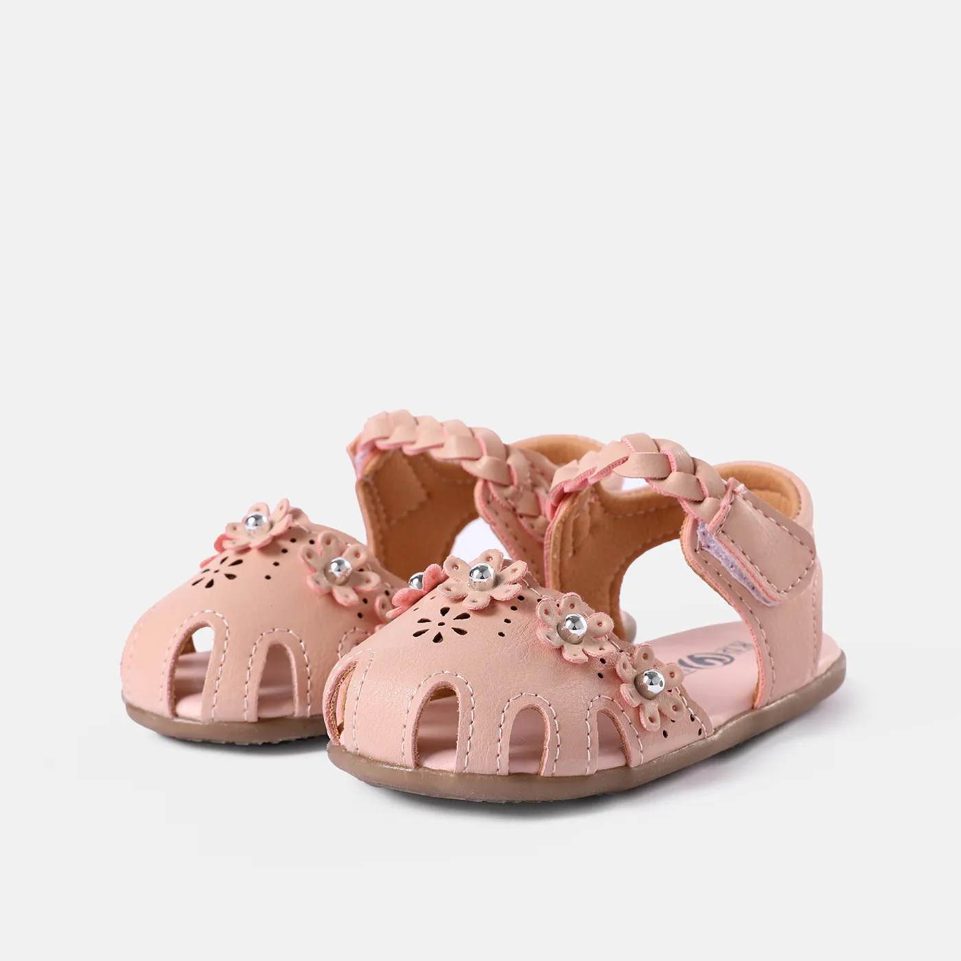 

Toddler / Kid Floral Decor Braided Detail Sandals (The direction of the braid is random) (Toddler US 4.5-6.5 and Toddler US 7-9 have different soles)